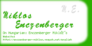 miklos enczenberger business card